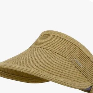 Livingston Sun Visors for Women Black Sun Hat Wide Brim Beach Hat UV Protection